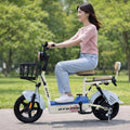Bicicleta Elétrica Gts 500w Não Precisa De Cnh Branco/azul Branco/azul