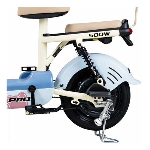 Bicicleta Elétrica Gts 500w Não Precisa De Cnh Branco/azul Branco/azul