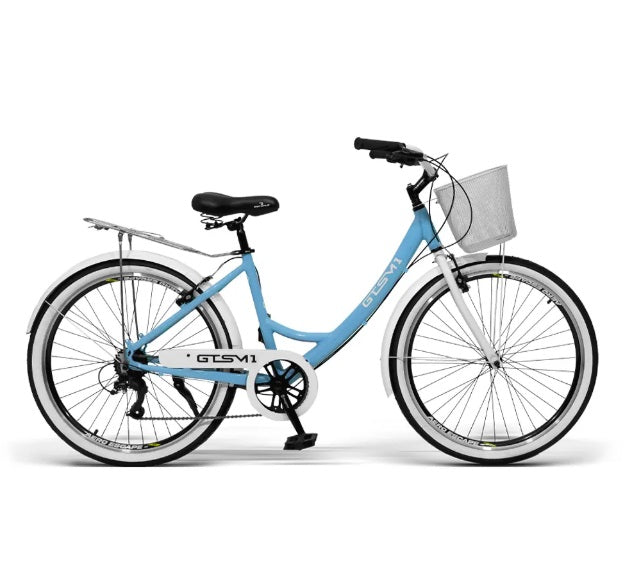 Bicicleta Feminina 26 GTS M1 Freio V-Brake 7v TSI7 KS Retrô