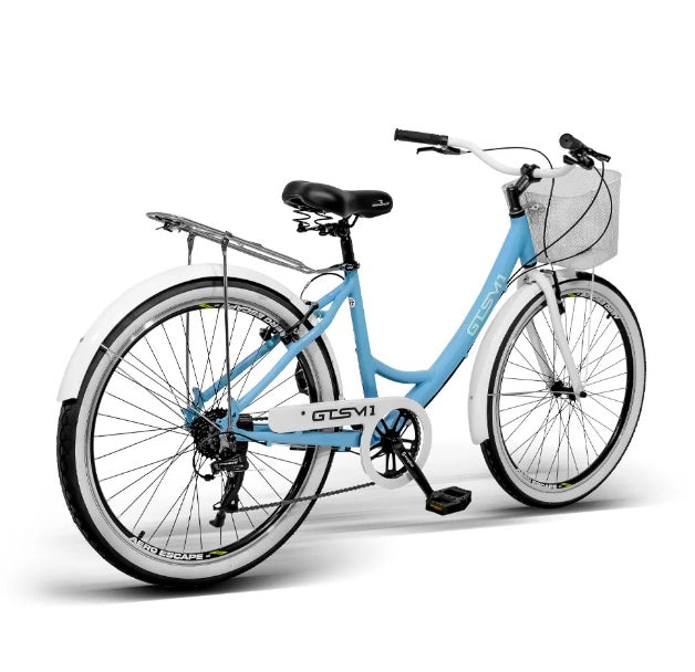 Bicicleta Feminina 26 GTS M1 Freio V-Brake 7v TSI7 KS Retrô
