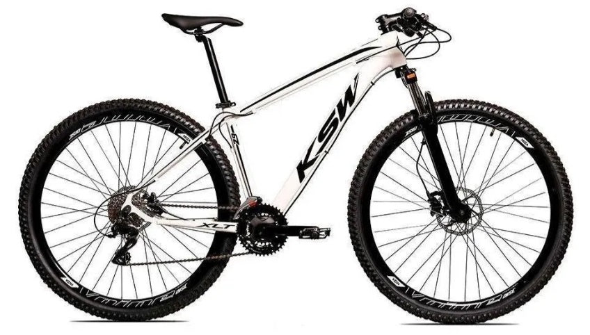 Bicicleta Alumínio Aro 29 Ksw 24v Freio Disco Xlt Cor Branco , preto e ver , azul ou cinza  Tamanho Do Quadro 19