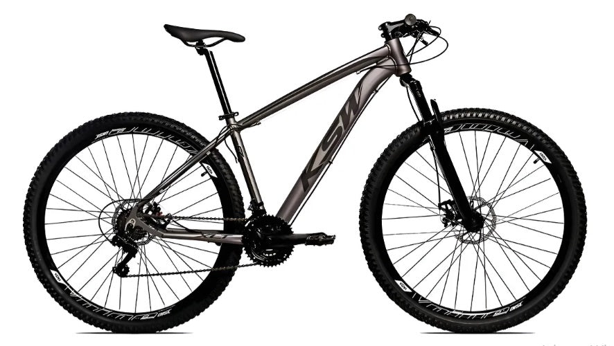 Bicicleta Alumínio Aro 29 Ksw 24v Freio Disco Xlt Cor Branco , preto e ver , azul ou cinza  Tamanho Do Quadro 19