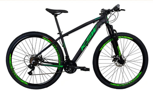 Bicicleta Alumínio Aro 29 Ksw 24v Freio Disco Xlt Cor Branco , preto e ver , azul ou cinza  Tamanho Do Quadro 19